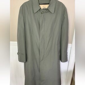 Vintage Christian Dior Men’s Green Monsieur Trench Coat 42